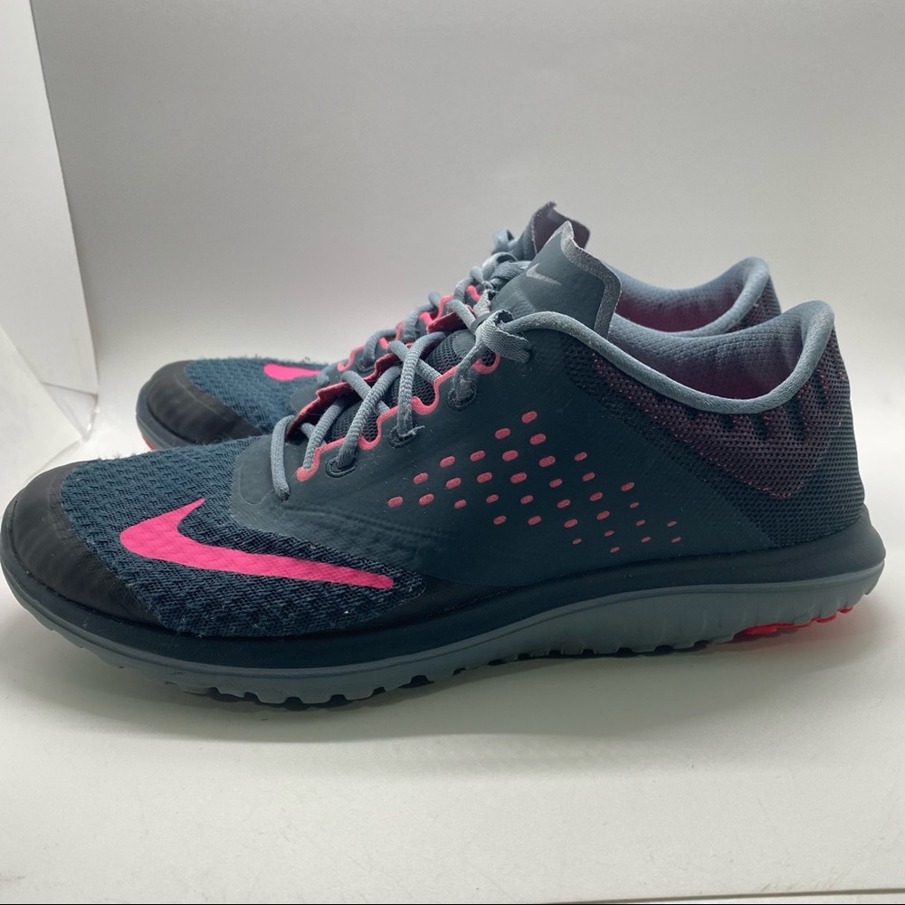 Nike FS Lite Run 2 Gray/Pink Running Shoes 684667-005 Womens Size 8.5 - Picture 7 of 11